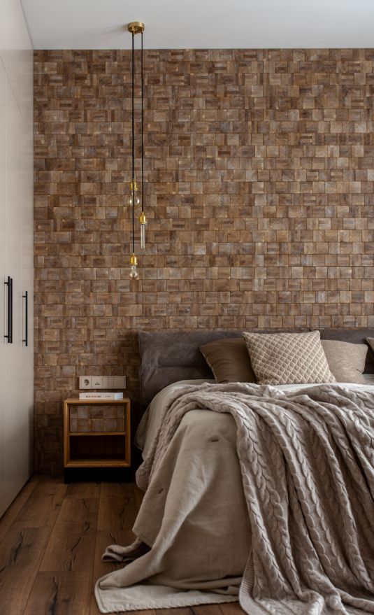 деревянные панели для стен в спальне