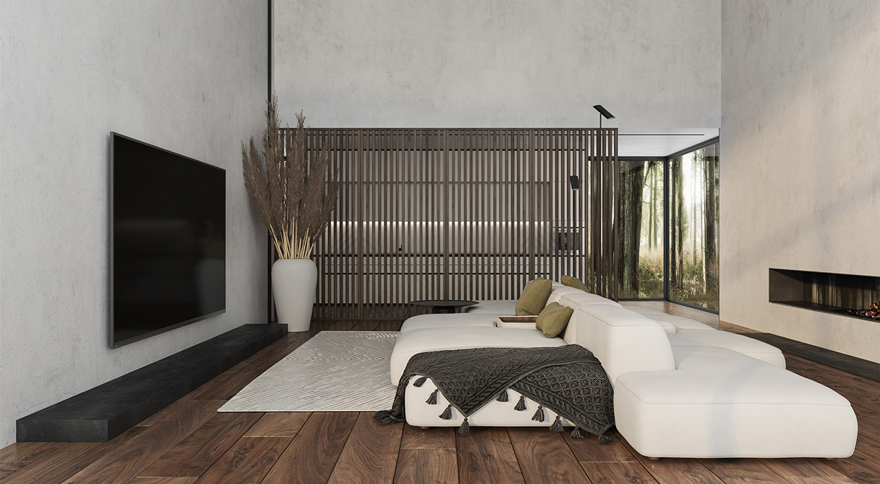 Woods panels  Batten Natural