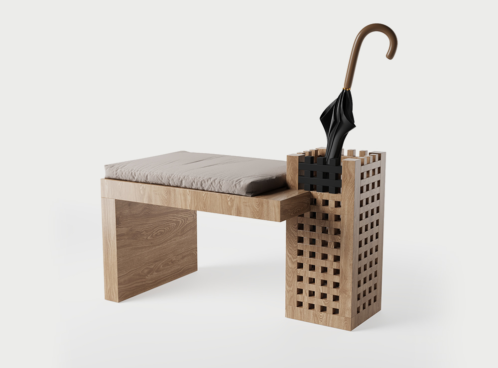 Woods panels  Cell Bench