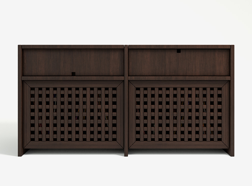 Woods panels  Wooden dresser for vinyl Touch
