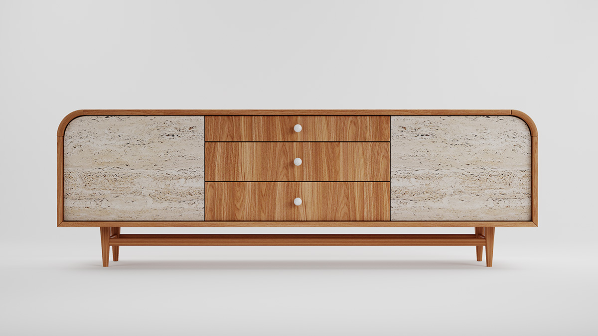 Woods panels  Wooden Dresser Oscar